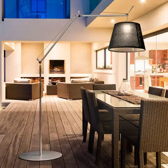 Artemide Tolomeo da esterni, paralume nero Esclusivo