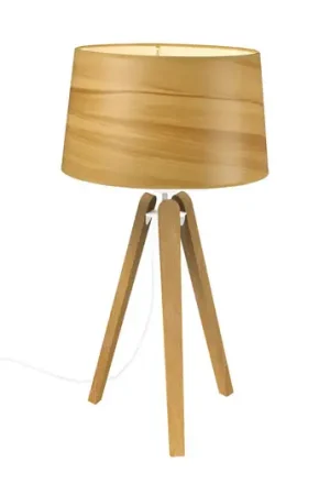 Lampada da tavolo Essence LT, look legno-cotone Offerta Lampo