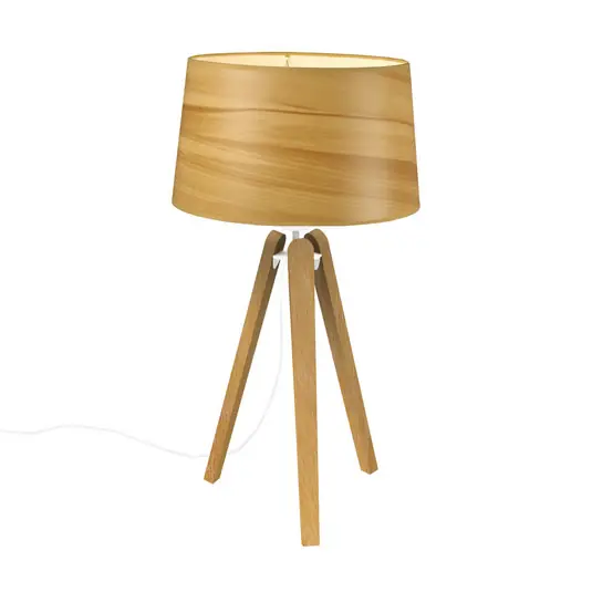 Lampada da tavolo Essence LT, look legno-cotone Offerta Lampo