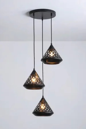 Pagamento Sicuro Aluminor Cone lampada a sospensione, 3 luci