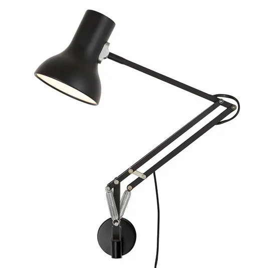 Anglepoise Type 75 Mini a parete con braccio, nero vellutato Vendita Finale