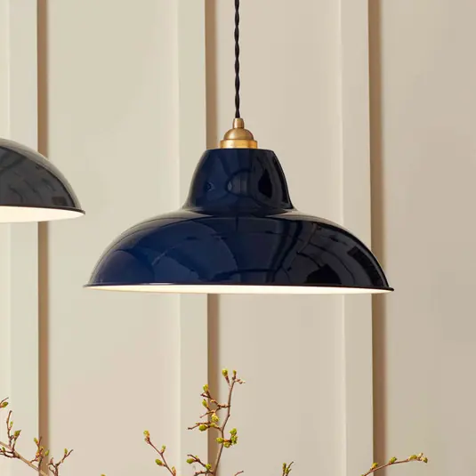 Lampada a sospensione Anglepoise Original 1227 Brass Midi Wide, blu Compra Oggi Stesso