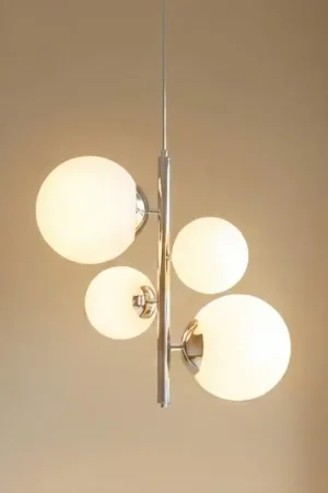Ultima Occasione Lampada a sospensione Dione, 4 luci, cromata