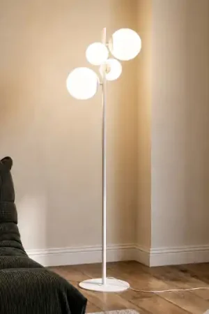 Spedizione Espresso Piantana Dione, 4 luci, bianca