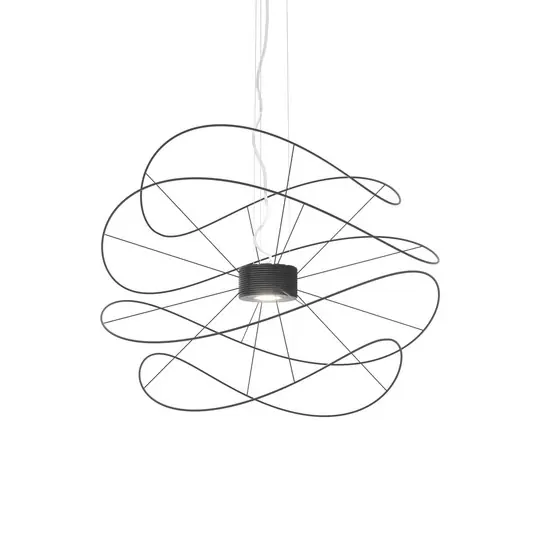 Reso Gratuito Axolight Hoops 4 lampada LED a sospensione, nero
