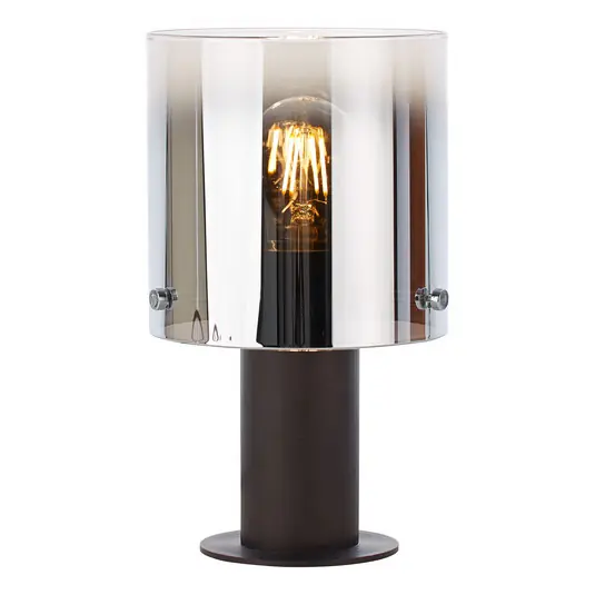 Lampada da tavolo Beth con paralume in vetro fumé Occasione Imperdibile