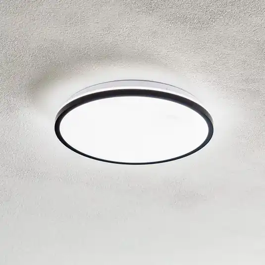 Prezzo Scontato Plafoniera LED Lana, effetto retroilluminato Ø28 nero