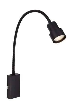 Applique LED Tusi con braccio flex, nero Offerta