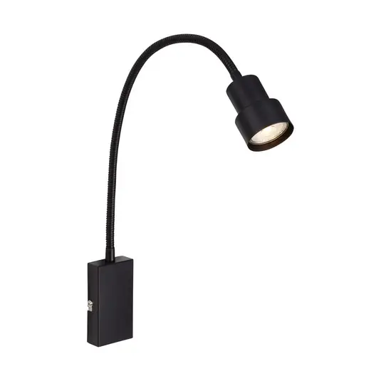 Applique LED Tusi con braccio flex, nero Offerta