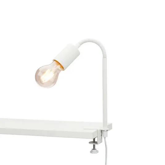 Ultima Occasione Lampada con morsetto Krampo Retro, flex, bianco
