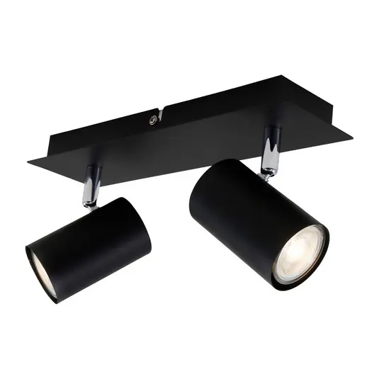 Offerta Del Giorno Plafoniera 2857-025, orientabile, 2 luci, nero
