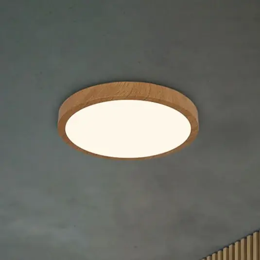 Plafoniera LED Runa Wood effetto legno 3.000 K Ø38cm Subito Disponibile