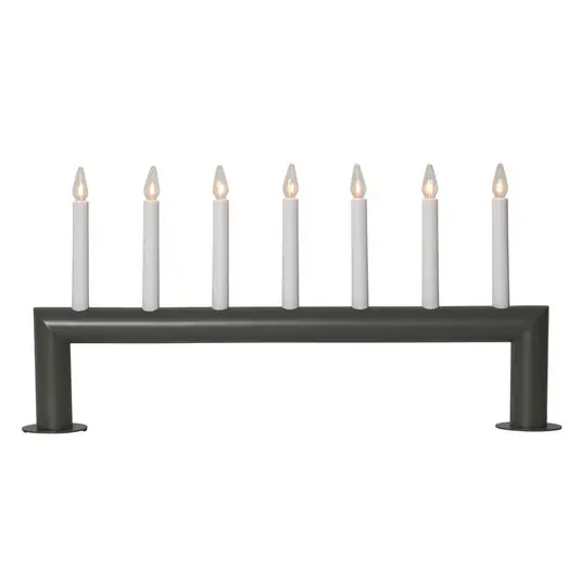 Candelabro Circum, diritto, 7 fiamme grigio scuro Sconto