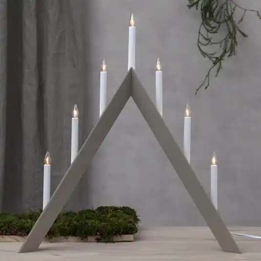 Candelabro a freccia, a punta, a 7 fiamme, grigio Offerta Del Giorno
