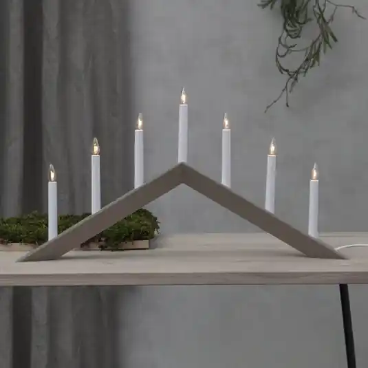 Ultima Occasione Candelabro a freccia, piatto, a 7 fiamme, grigio