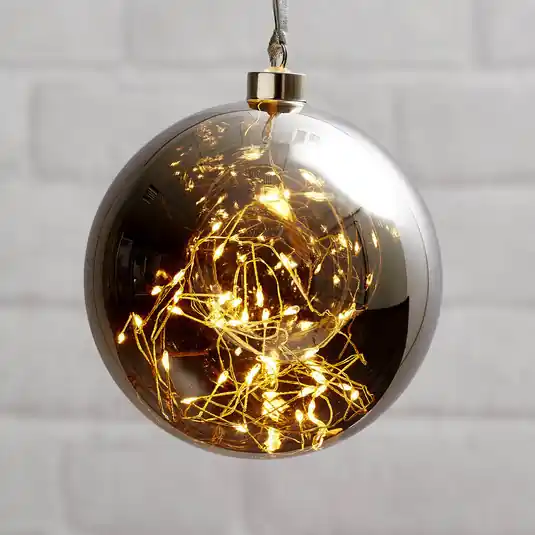 Sfera LED Glow di vetro, Ø 15 cm fumè Più Venduto