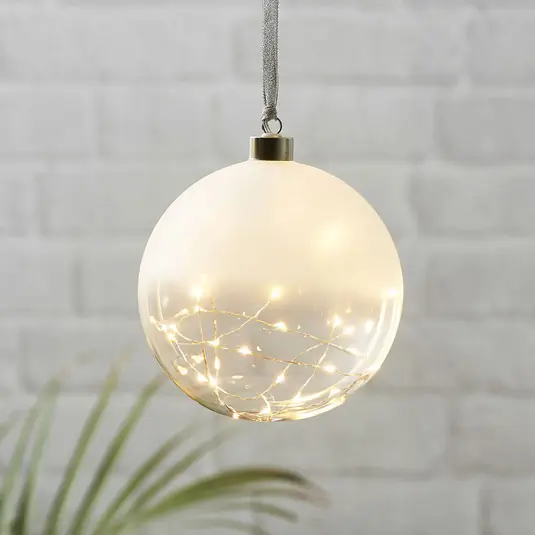 Sfera LED Glow ghiaccio/trasparente Ø 15 cm Subito Disponibile