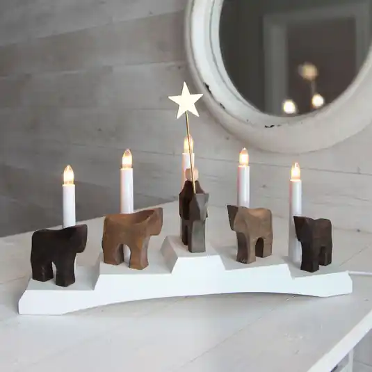 Miglior Prezzo Candelabro Staffans fålar, marrone/bianco
