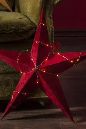 Stella Velvet e catena luminosa LED Dew Drop rossa Spedito Oggi