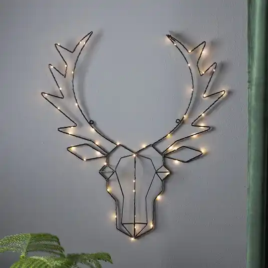Lampada decorativa LED Cupid, testa di renna Ultima Occasione
