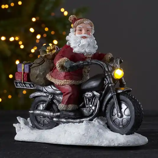 Lampada LED Merryville, babbo natale in moto Offerta Del Giorno
