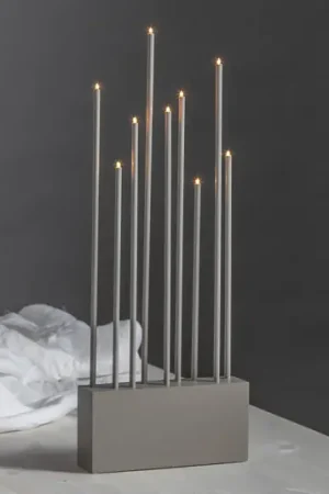 A Buon Prezzo Candelabro Buzz, 9 luci, grigio