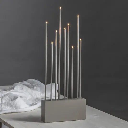 A Buon Prezzo Candelabro Buzz, 9 luci, grigio