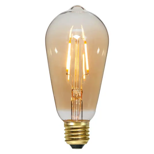 Sconto E27 LED filamenti 0,75W 2.000K vetro ambra