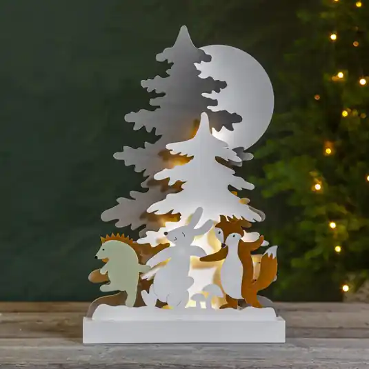 Lampada LED deco Forest Friends lepre/volpe/riccio Non Perdere