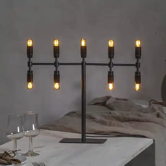 Super Prezzo Candelabro Twice, nero, 9 luci, 42 cm