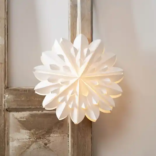 Prezzo Scontato Stella decorativa Cliff, carta, senza portalampada bianco Ø 40cm
