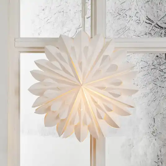 Stella decorativa Cliff, carta, senza portalampada bianco Ø 60cm Economico
