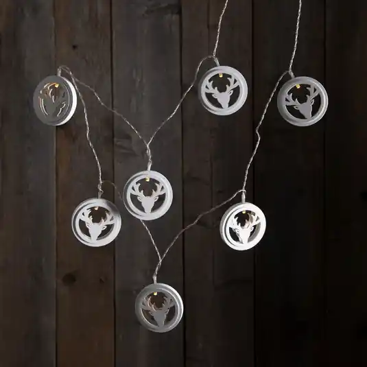 Catena luminosa LED Woodworks 10 teste di cervo Soddisfatti O Rimborsati