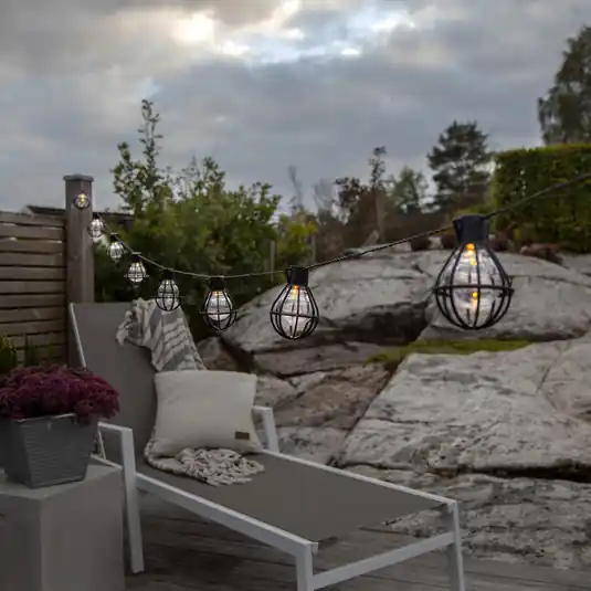 Ghirlanda luminosa LED Cage, nero/trasparente Offerta Speciale