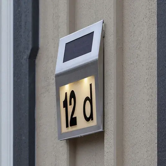 Direttamente Dal Produttore Lampada LED solare per numero civico Wally