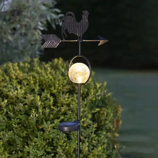 Lampada LED solare Windy, con direzione del vento Solo Oggi