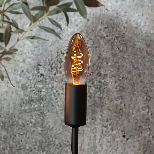 Prezzo Basso LED candela C35 E14 3W 1.800K 50 lm fumè