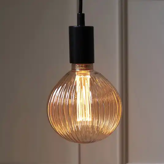 Ultime Pezzi LED globe G125 NGC Stripe E27 1W 1.800K ambra