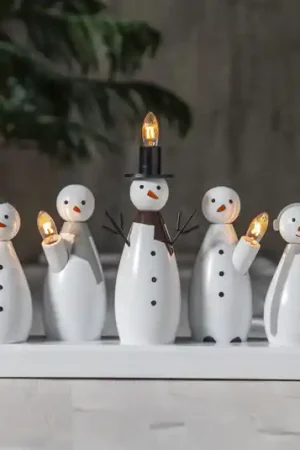 Acquista Ora Candelabro Snowman, 5 luci