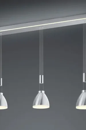 Promo Stagionale Lampada LED sospensione Leni, 3 luci, nichel satin