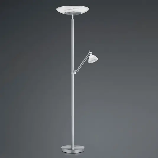 Piantana LED Findus, a 2 luci, nichel Scelto Dai Clienti