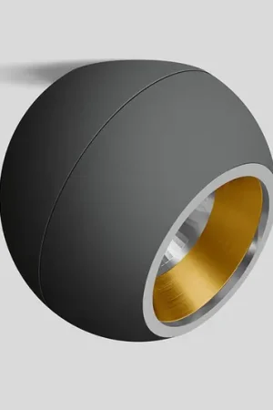 Bega Studio Line Spot asimmetrico nero/ottone Ø14cm Direttamente Dal Produttore