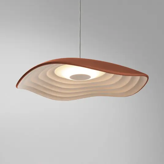 Bover Lampada LED a sospensione Valentina S24, terracotta/bianco Consegna Rapida