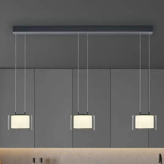 BANKAMP Grand Smoke LED a sospensione, 3 luci Prezzo Di Fabbrica