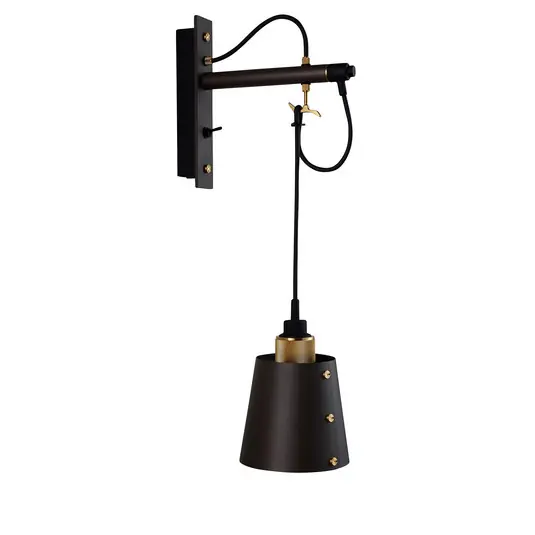 Offerta Lampo Buster + Punch Hooked Wall small grafite/ottone