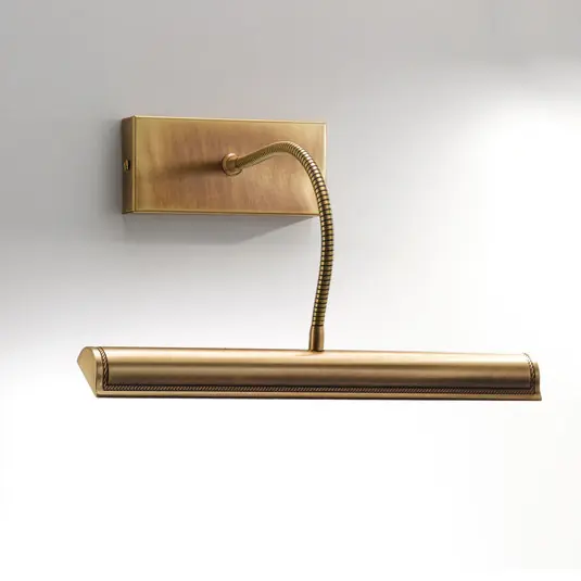 Lampada quadri LED Davide ottone anticato satinato Professionale