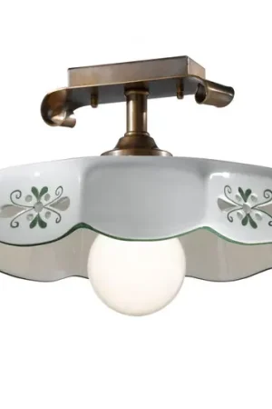 A Buon Prezzo Plafoniera Marostica stile rustico, verde