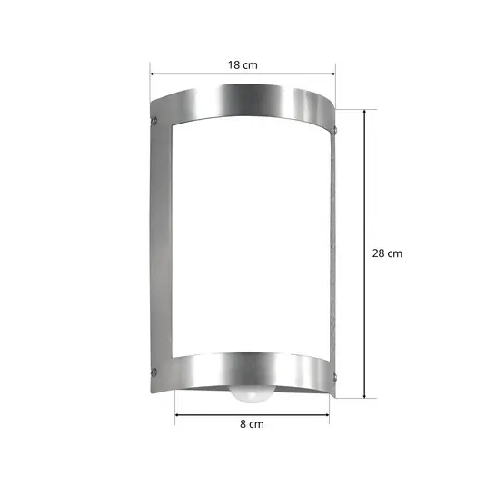 Affare Applique da esterno Marco3 in acciaio inox con sensore