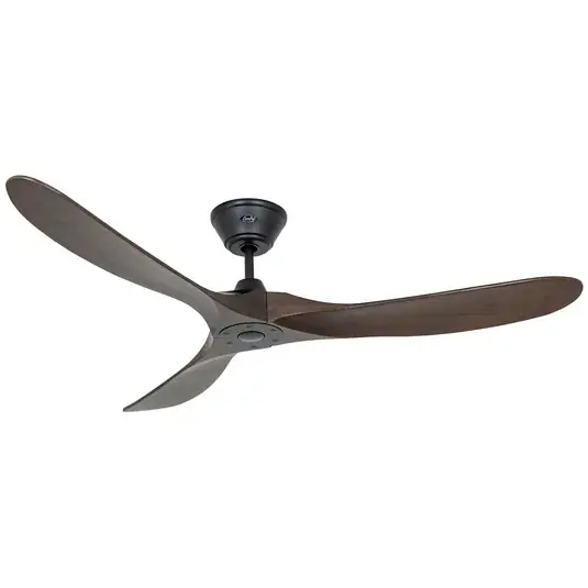 Ventilatore da soffitto ECO GENUINO nero/noce Ø 152 cm silenzioso Reso Gratuito