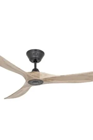Di Tendenza Ventilatore da soffitto ECO GENUINO nero/legno chiaro 152 cm silenzioso